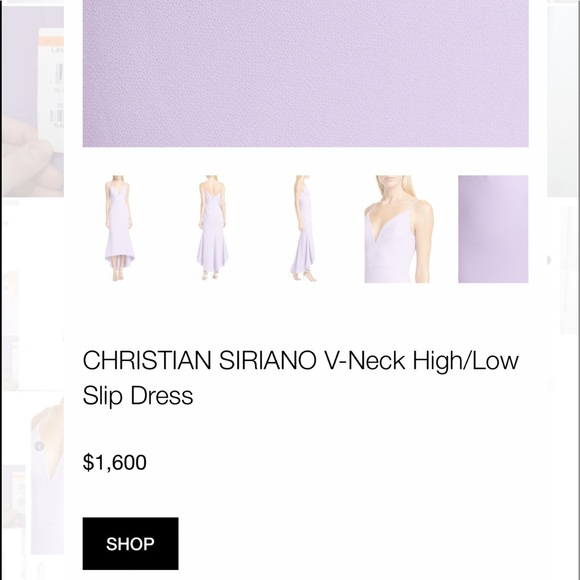 CHRISTIAN SIRIANO V-Neck High/Low Slip Dress Size 6 NWT - Picture 5 of 9